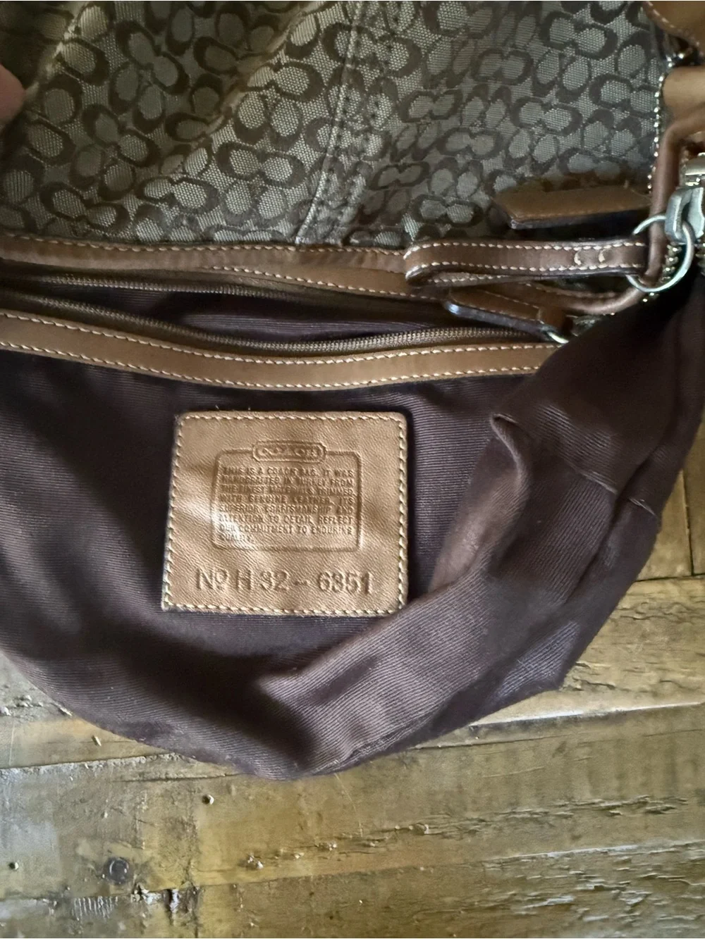 Coach Ergo Mini Signature C Canvas Shoulder Hobo Bag (Style #6617)